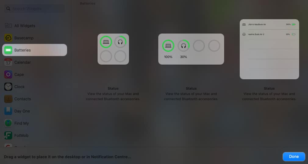 Battery Select Style Done