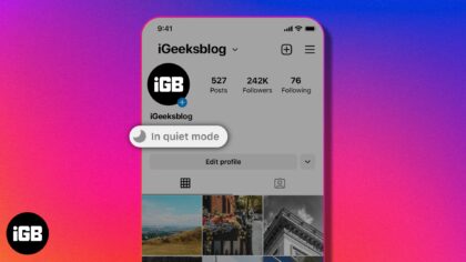 How to turn on quiet mode on instagram