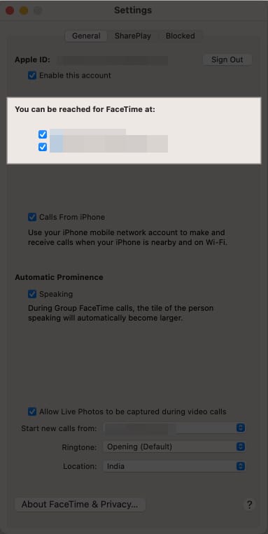 Youll be displayed the FaceTime IDs beneath You can be reached for FaceTime at