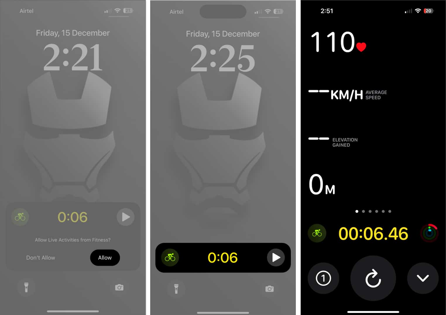 Allow tap the cycling notification