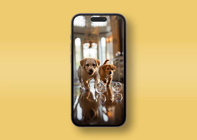 Cute puppy wallpaper for iPhone