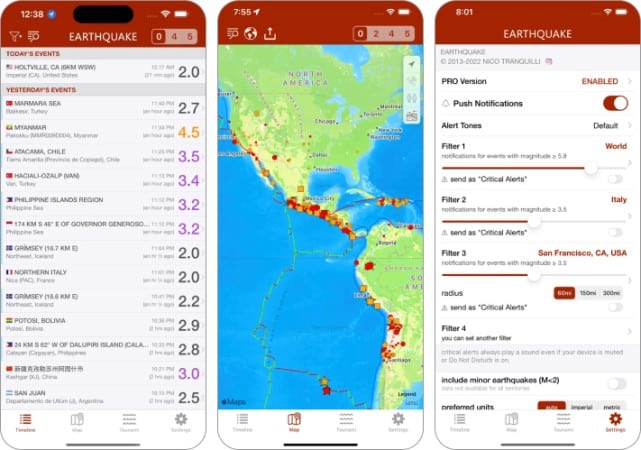 Earthquake Alert  Map App for iPhone and iPad