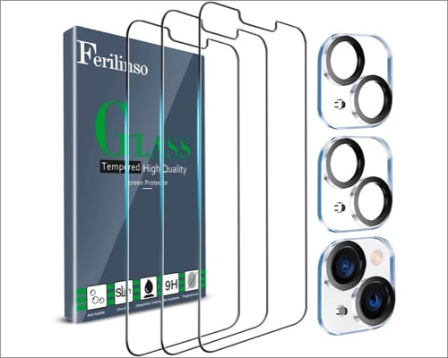 Ferilinso camera and screen protector designed for iPhone 13Mini