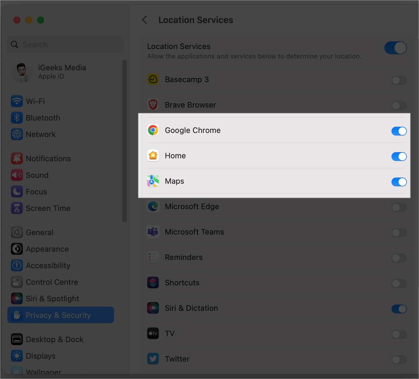 Find out which Mac apps are tracking your location