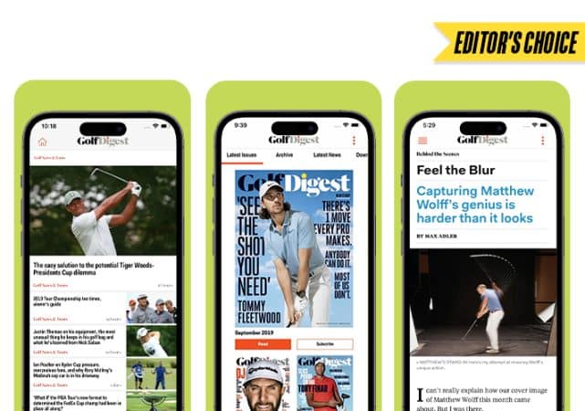 Golf Digest App for iPone and iPad