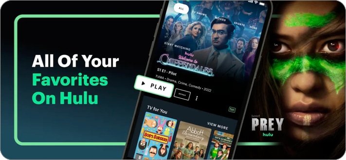 Hulu Stream TV movies iPhone and iPad app screenshot
