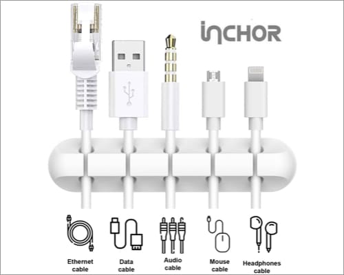 INCHORs cable white cord holder