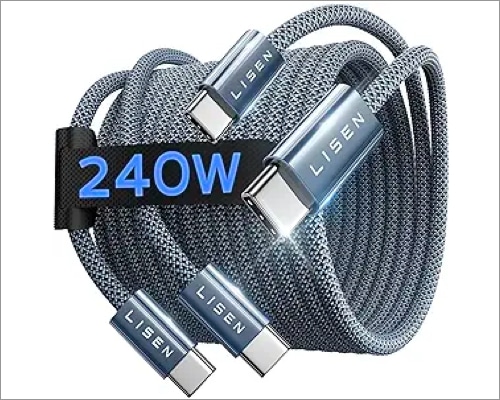 LISEN best USB C cable for iPhone 15 series