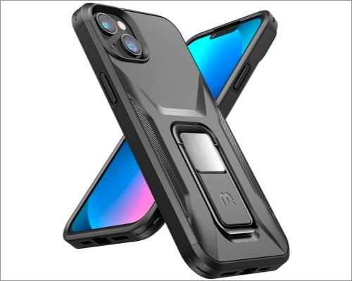 MYBAT Heavy Duty Kickstand Case for iPhone 14 Plus and Pro Max