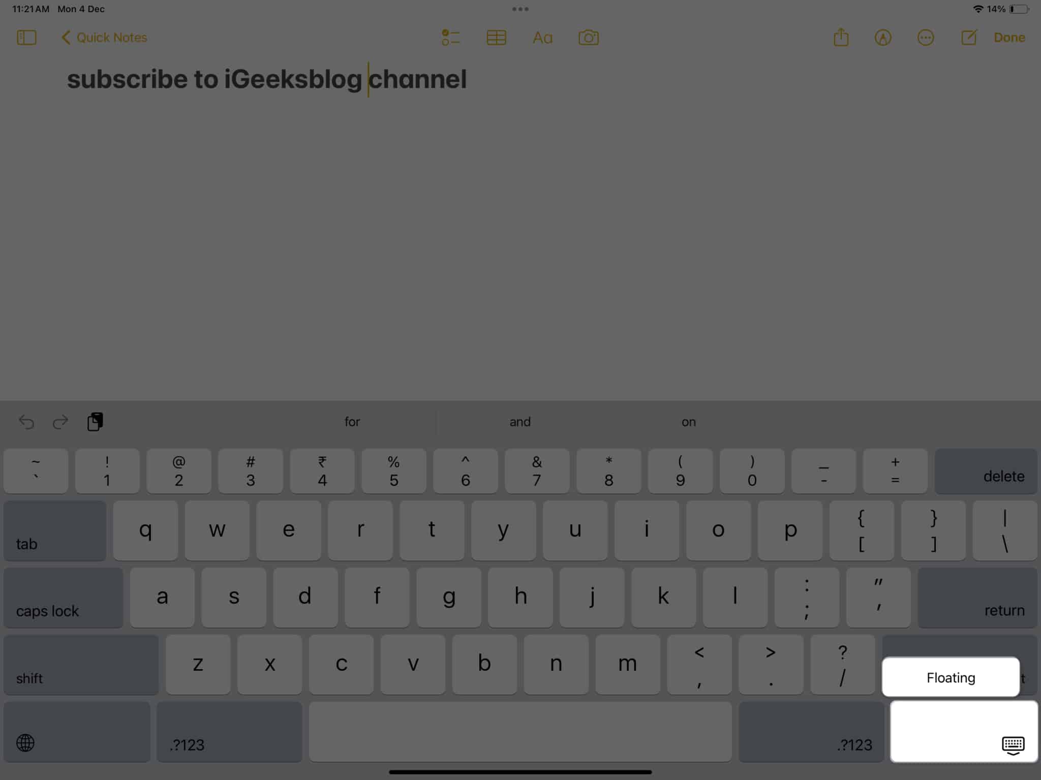 Pinch Shrink or Move Keyboard