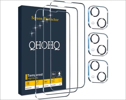 QHOH tempered glass camera lens protector for iPhone 13  iPhone 13 Mini