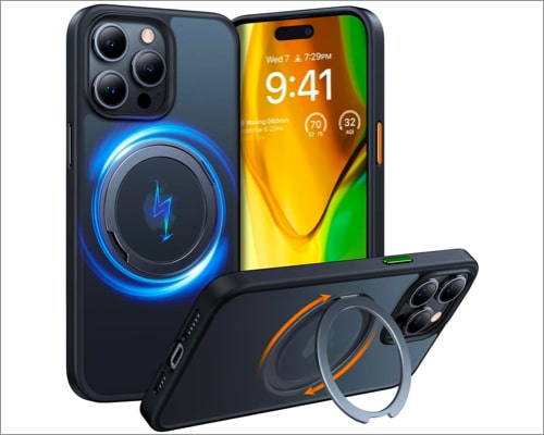 TORRAS 360°Rotatable Ring Designed for iPhone 15 Pro Case