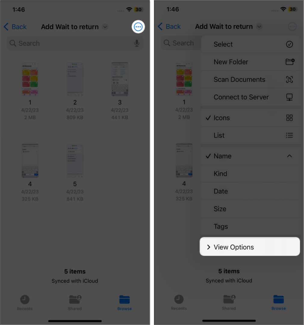 open a folder tap the three dots menu serlect show all extensions in files