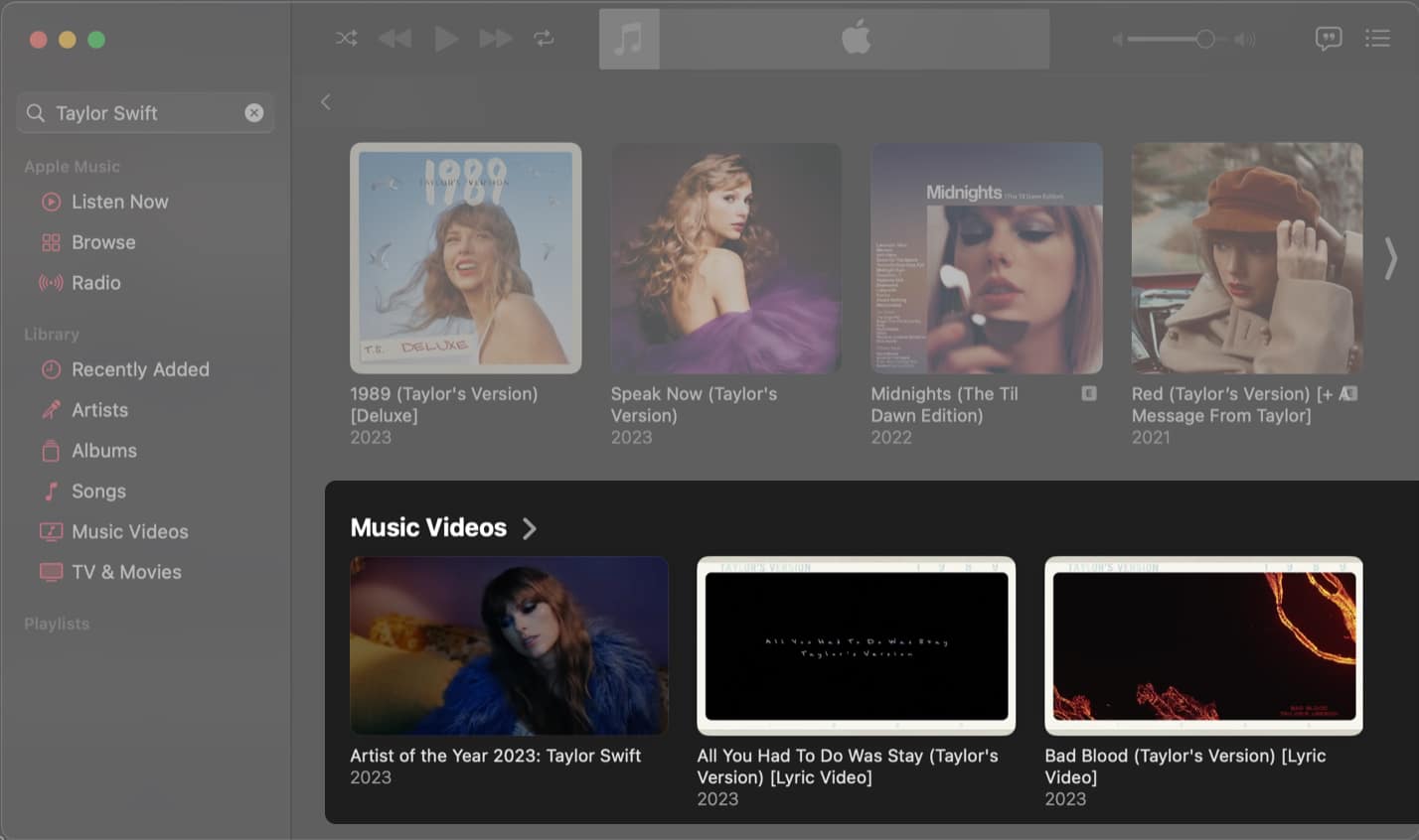 play a music video