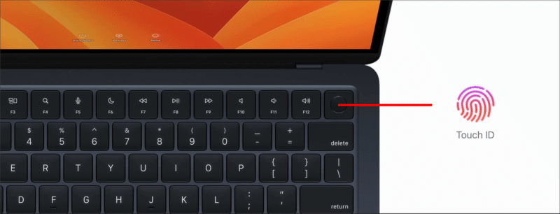 touch id button on mac