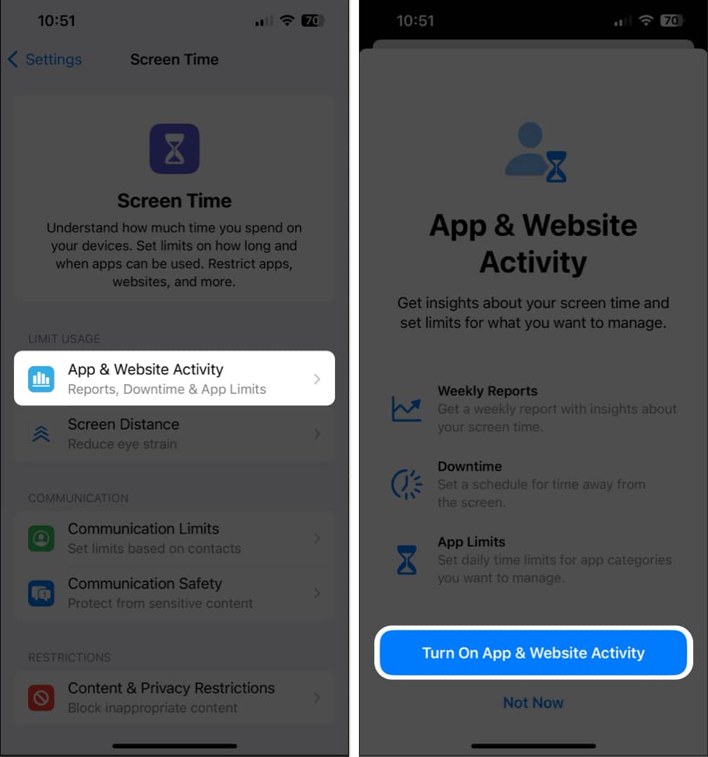turn on web and app activity