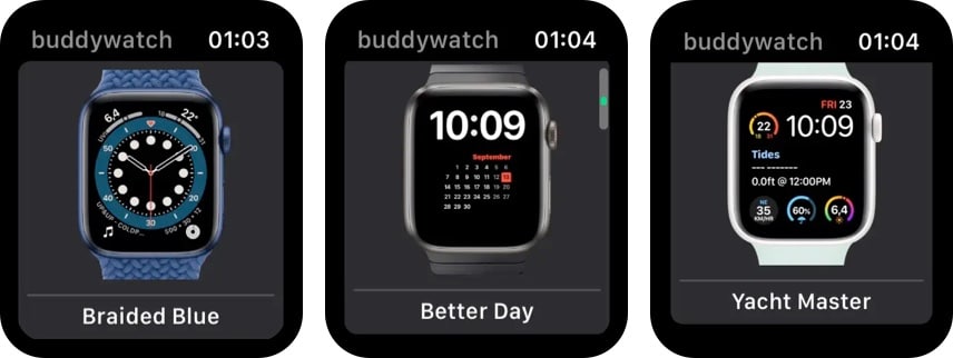Buddywatch Apple Watch face app