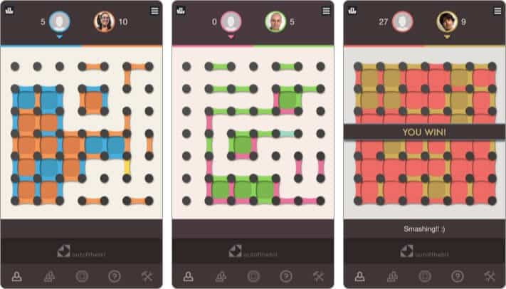 Dots and Boxes iPhone Game to Play with Friends