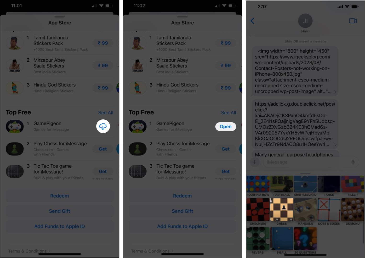 How to play iMessage games on iPhone 2025 guide Download GamePegion select game in iMessage