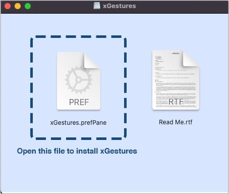 Download and install xGestures on your Mac