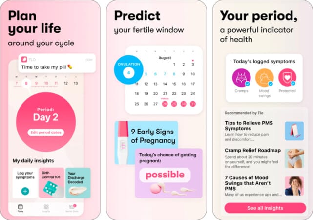 Flo Period Tracker  Calendar for iPhone iPad