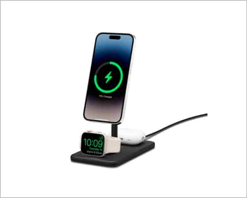 Twelve South HiRise 3 Deluxe 3 in 1 MagSafe charging stand for iPhone