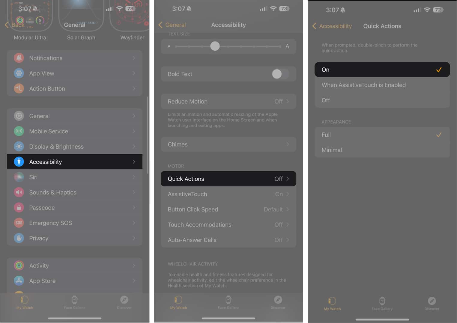 Tap Accessibility Quick Actions On