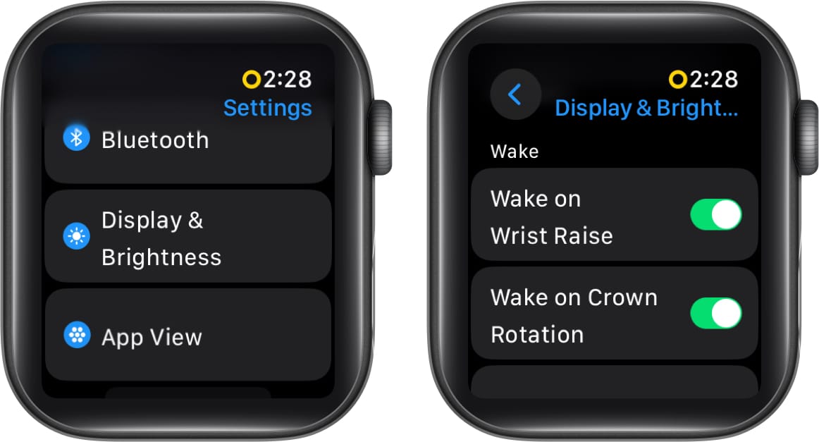 Tap display  brightness toggle on Wake on Wrist Raise
