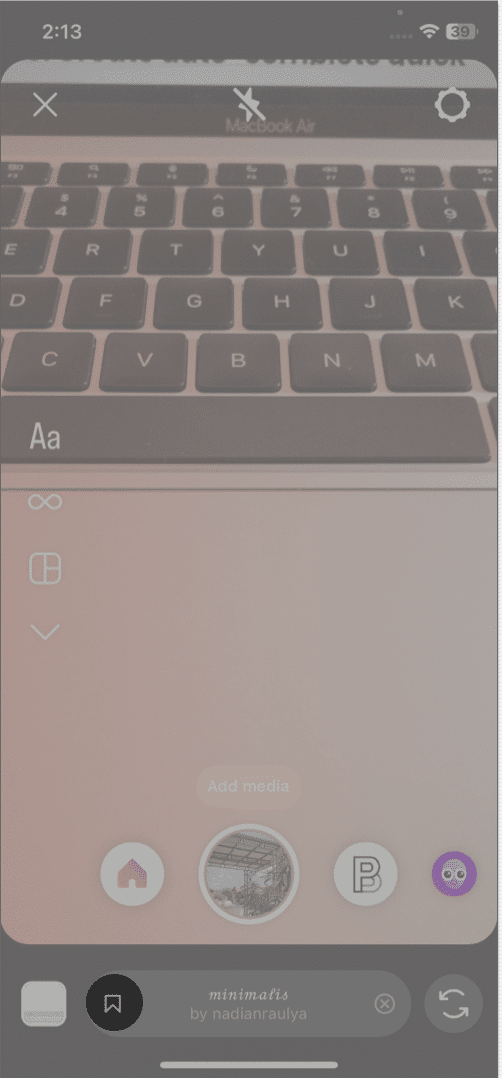 Tap the bookmark icon in story filters