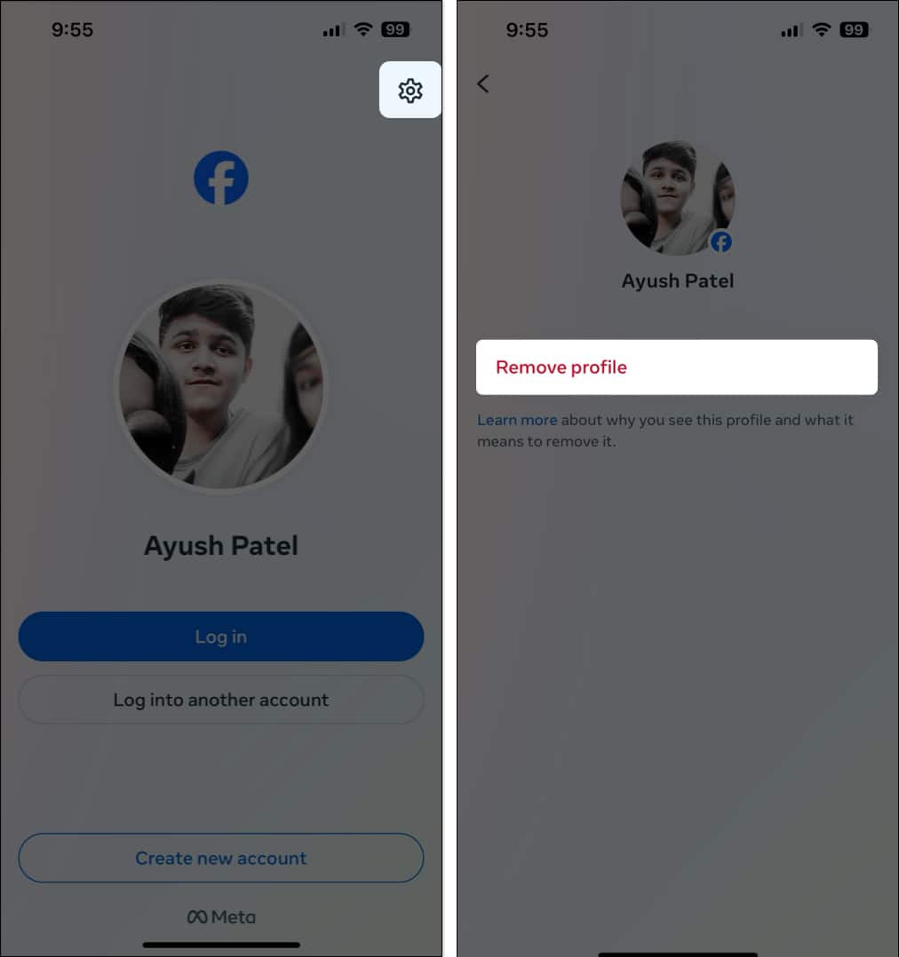 remove facebook profile