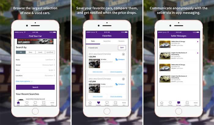 Carscom iPhone and iPad Car Buying App Screenshot