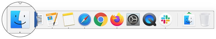 Click on Finder icon on your mac