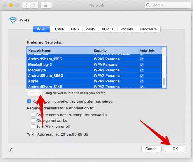 Disconnect All Wi Fi Networks from Mac