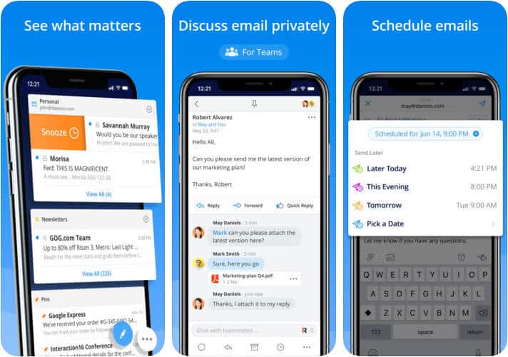 Email Spark by Readdle iPhone and iPad App Screenshot