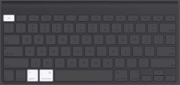 Escape Option and Command Key Combination