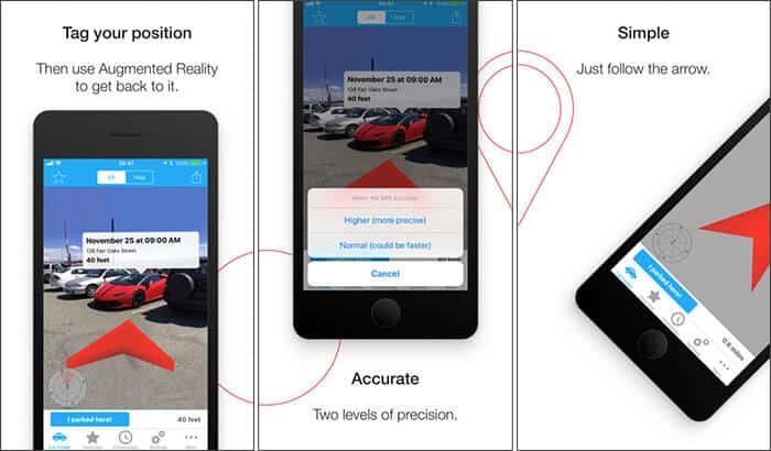 Find Your Car with AR iPhone App Screenshot