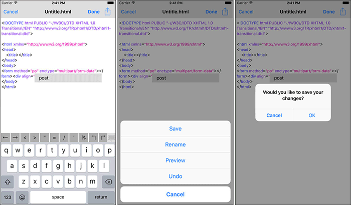 HTML  HTML 5 Editor iPad App Screenshot