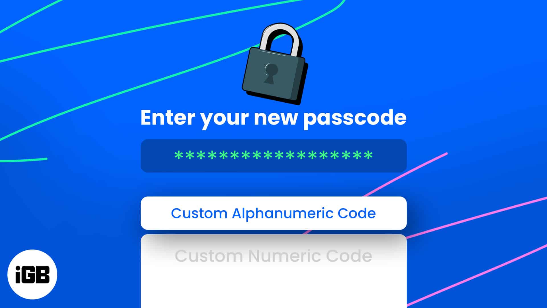 How to set alphanumeric passcode on iphone
