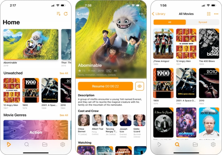 Infuse video player iPhone and iPad app screenshot