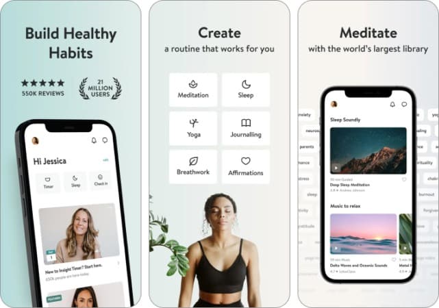 Insight Timer meditation app for iPhone and iPad