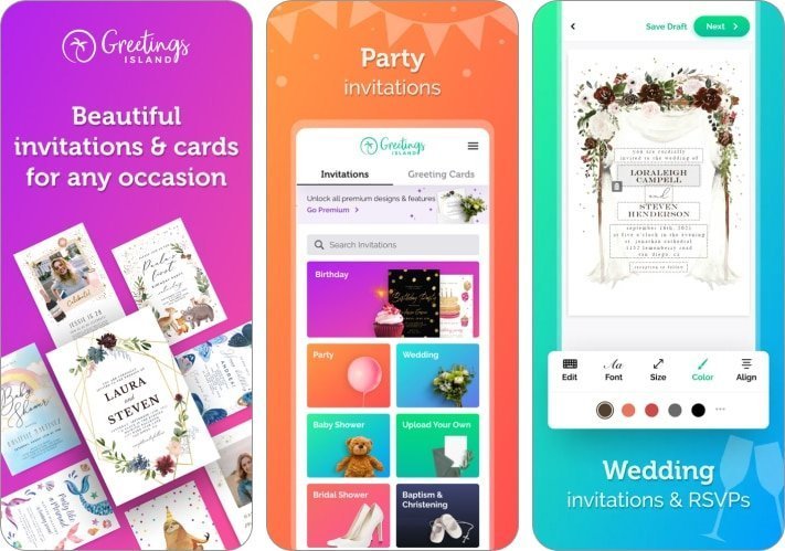 Invitation Maker Studio best Thanksgiving app for iPhone