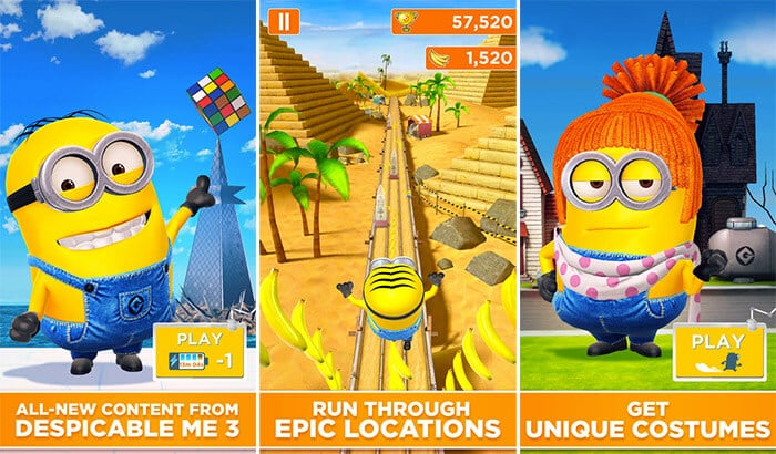 Minion Rush iPhone and iPad App Screenshot