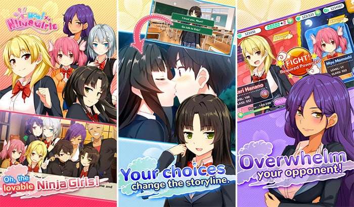 Moe Ninja Girls Visual Novel iPhone and iPad App Screenshot