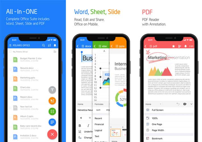 Polaris Office Document Creation iPhone and iPad App Screenshot