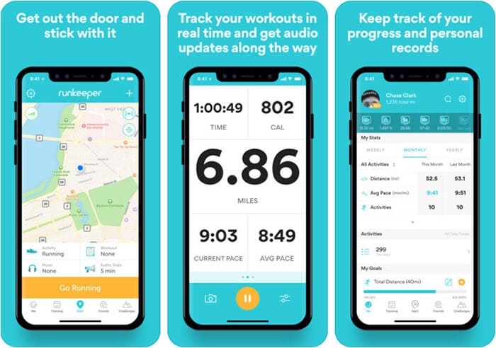 Runkeeper iPhone Cycling App Screenshot