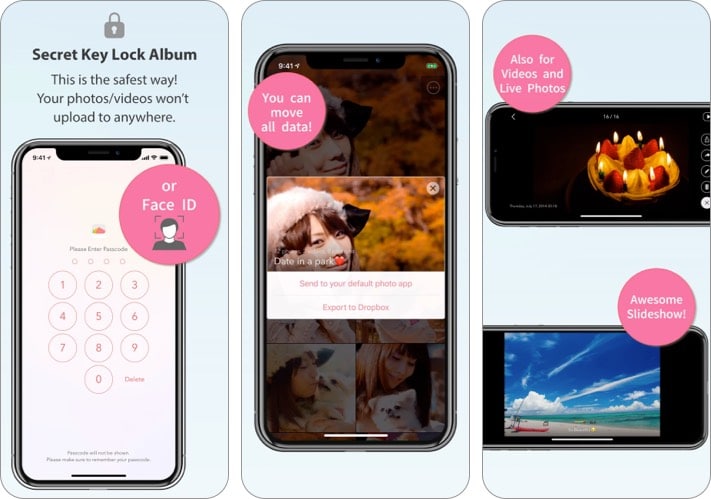 Secret Lock Key Album best photo vault app for iPhone