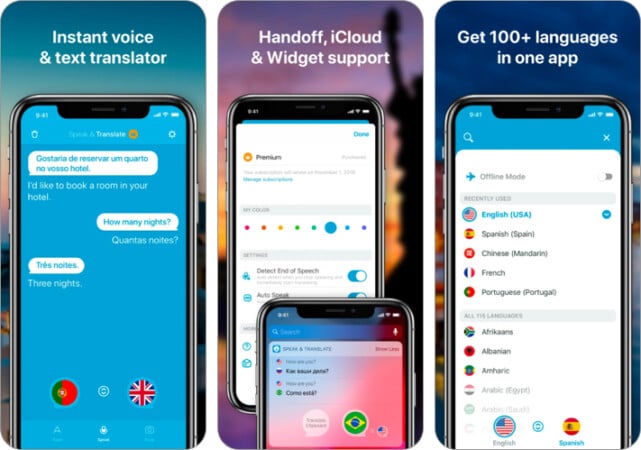 Speak  Translate app for iPhone and iPad