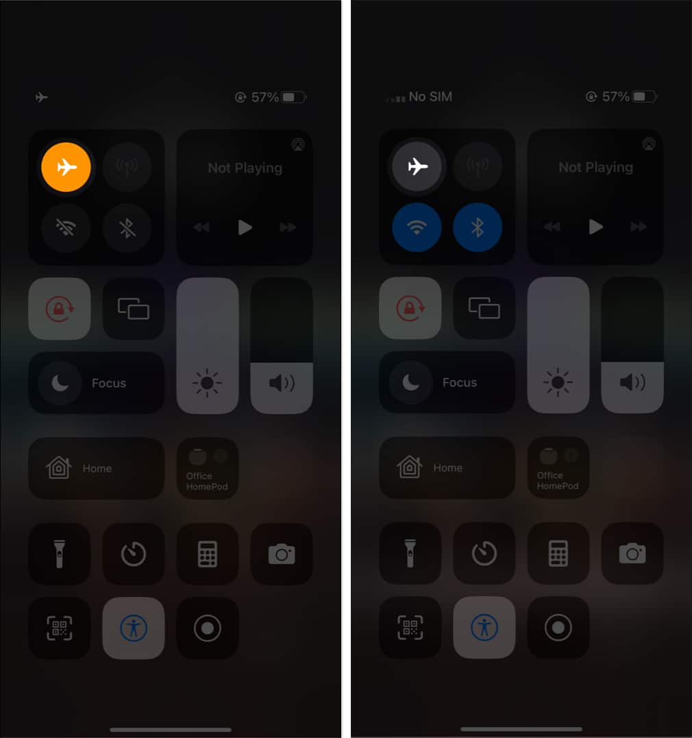 Tap Airplane icon wait for 5 seconds and tap on the Airplane icon againjpg