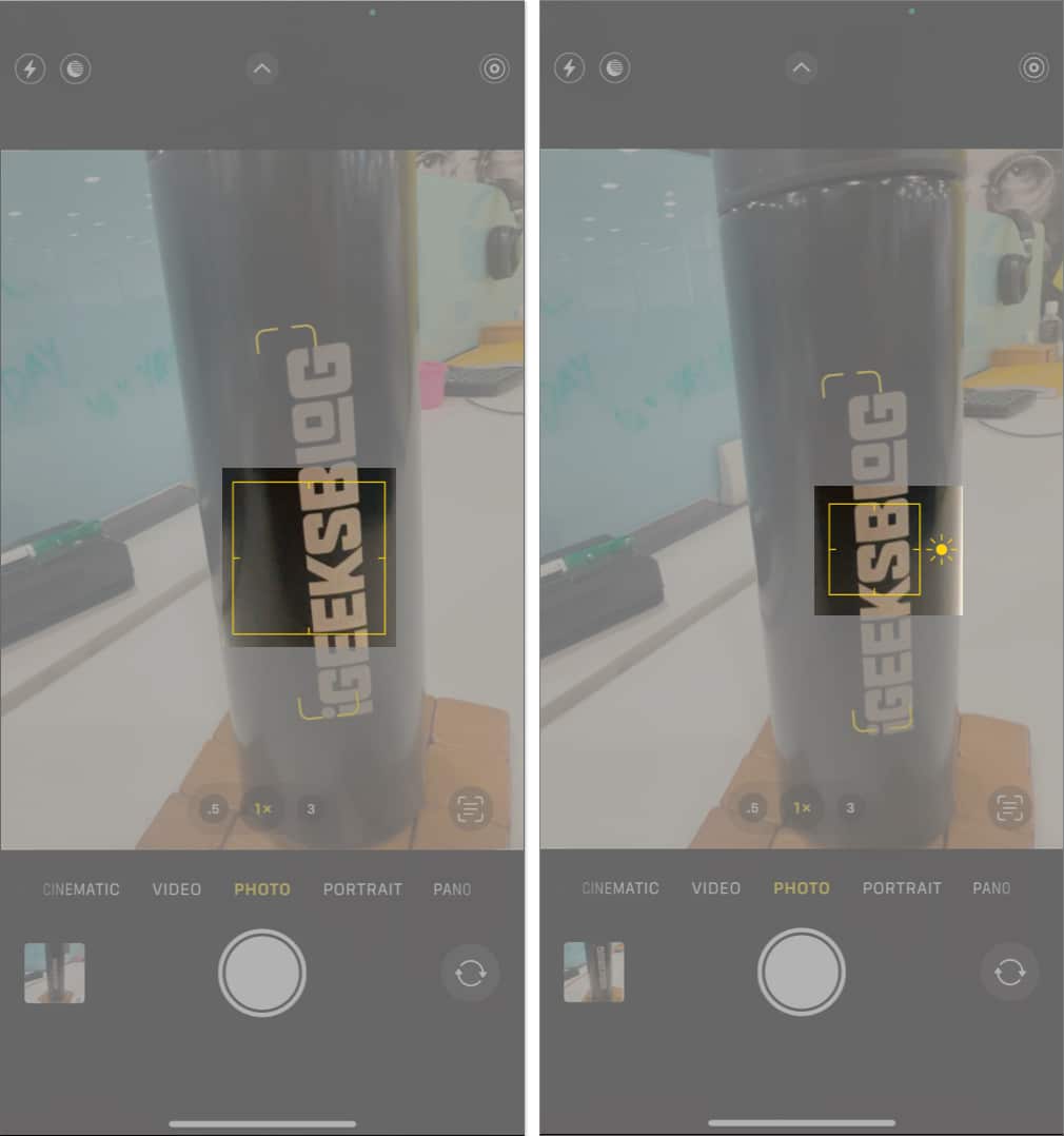 Tap on the screen to focus press and hold the screen to lock focus
