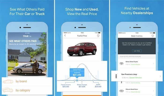 TrueCar iPhone and iPad Car Buying App Screenshot